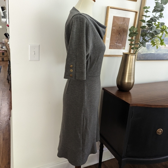 Derek Lam Gray Cowl Neck Dress - Picture 2 of 7